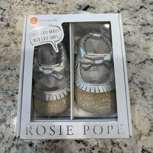 🎀Rosie Pope | Infant Glamour Girl, 65-6195 Gold-Silver, Size 3-6 Months 🎀